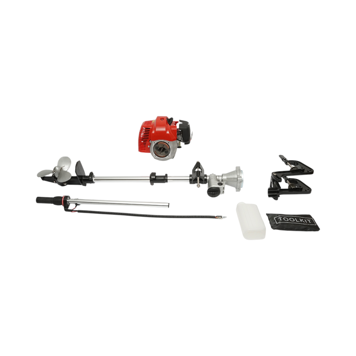 Motor barca pe benzina 2.5CP, 2T 52cc, portabil, turatie 7500rpm, cizma lunga reglabila THOR - imagine 2