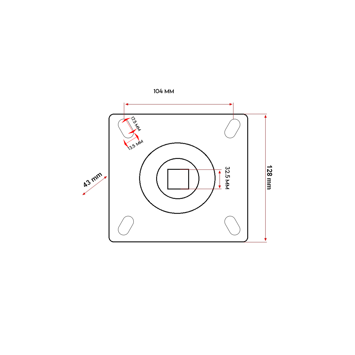 Lagar cu rulment ST491 patrat=32.5mm - imagine 4