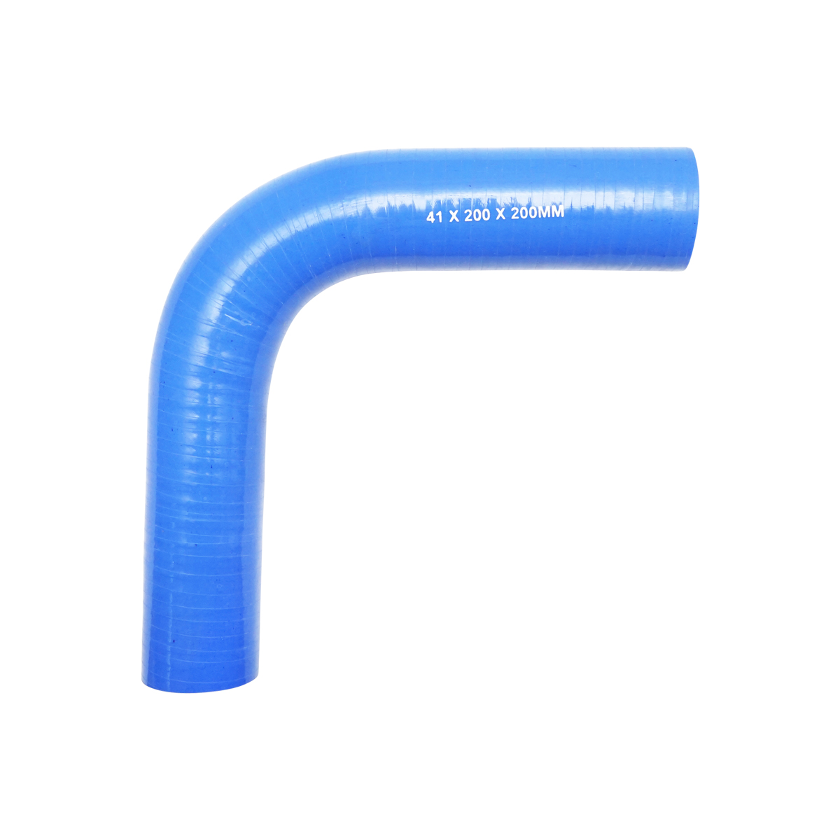 Furtun cotit silicon 90 grade cu insertie textila 41x200x200mm - imagine 2