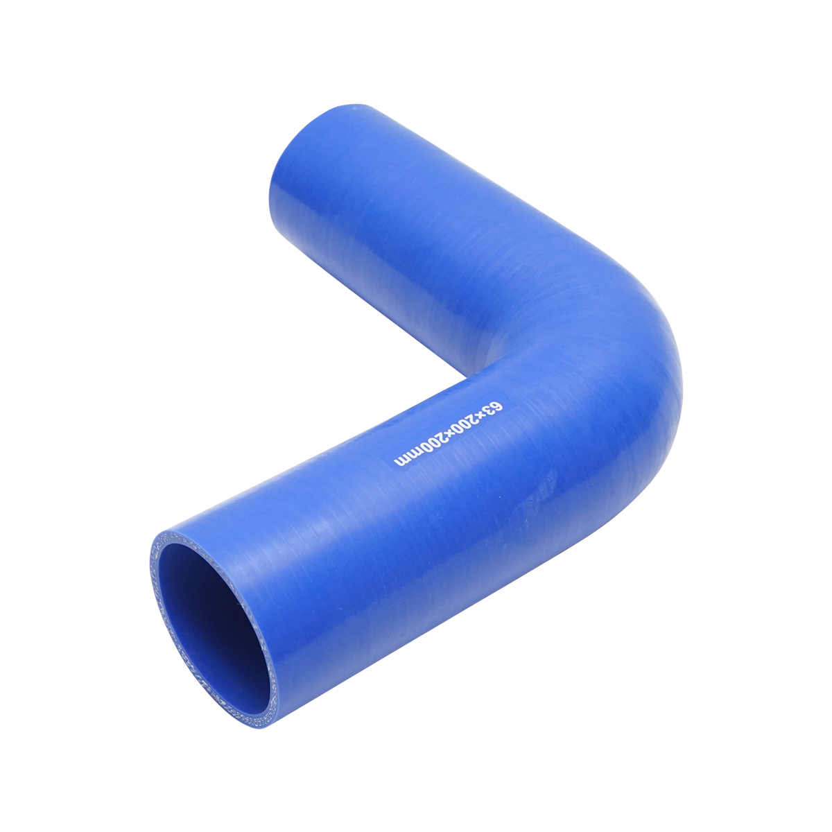Furtun cotit silicon 90 grade cu insertie textila int. 63.5x200x200mm Breckner Germany - imagine 3
