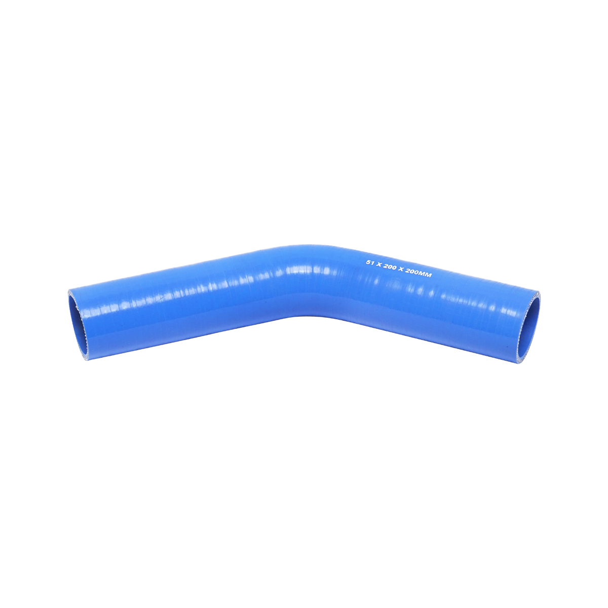 Furtun cotit silicon 45 grade cu insertie textila 51x200x200mm - imagine 2