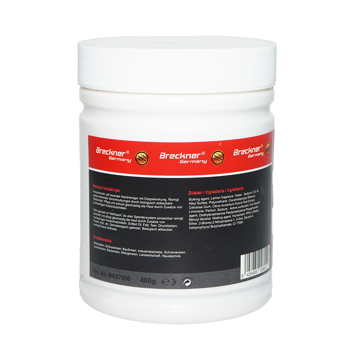 Pasta spalat maini abraziva industriala lamaie 400g Breckner Germany - imagine 2