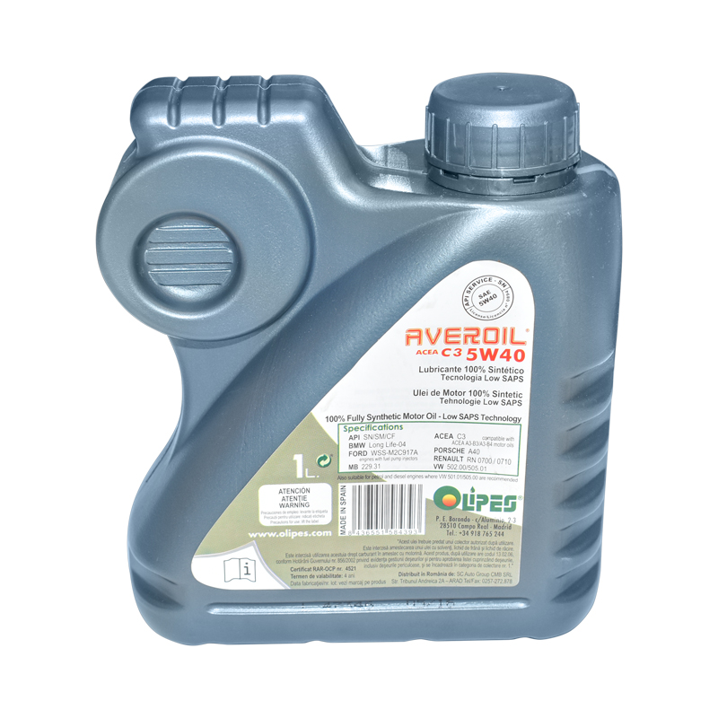 Ulei Olipes Averoil 5W40 C3 1L - imagine 3