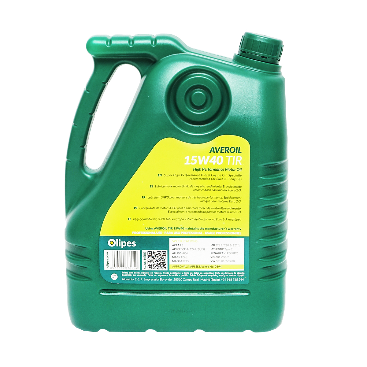 Ulei Olipes motor Averoil TIR 15W40 5L - imagine 3