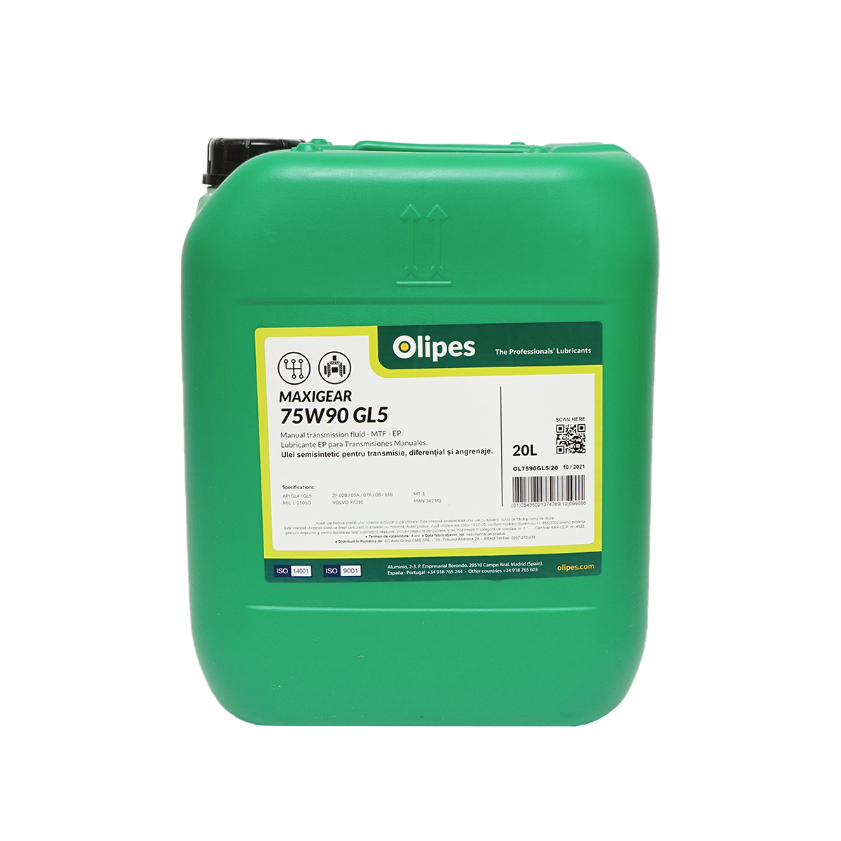 Ulei Olipes MAXIGEAR 75W90 GL-5 cutie viteze 20L