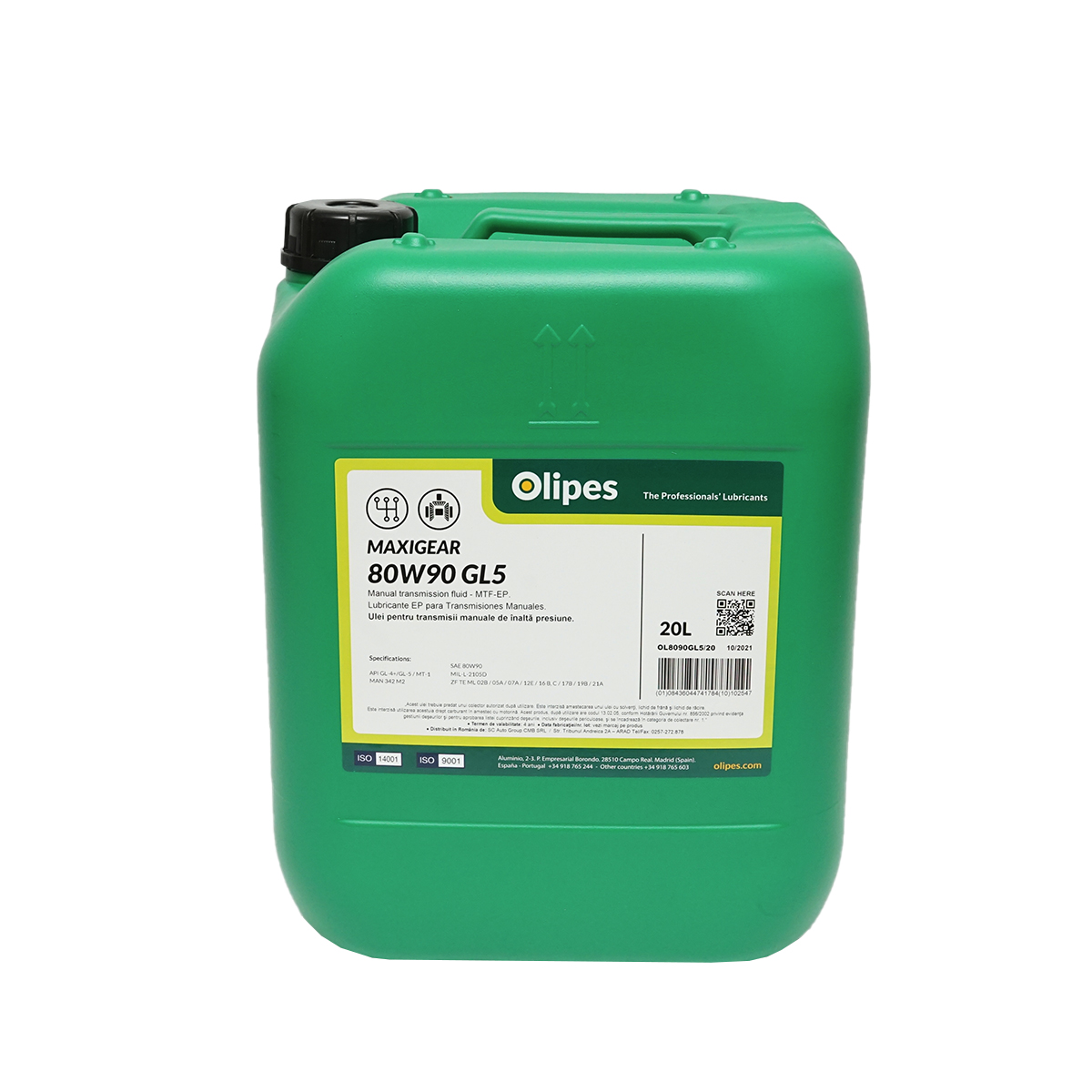 Ulei Olipes MAXIGEAR 80W90 GL-5 cutie viteze 20L
