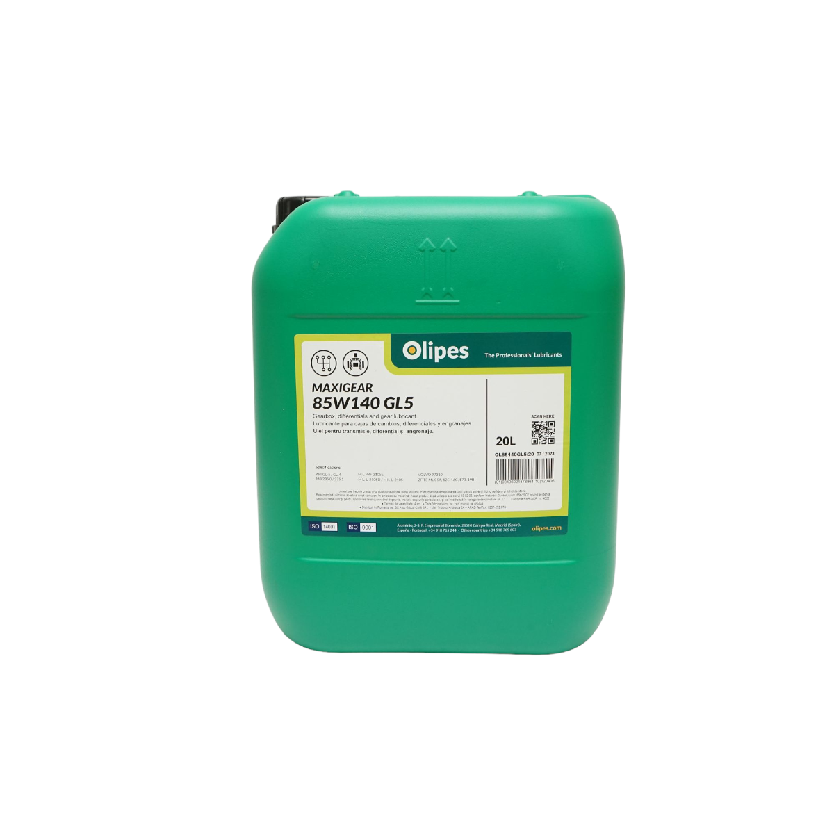 Ulei Olipes MAXIGEAR 85W140 GL-5 cutie viteze 20L