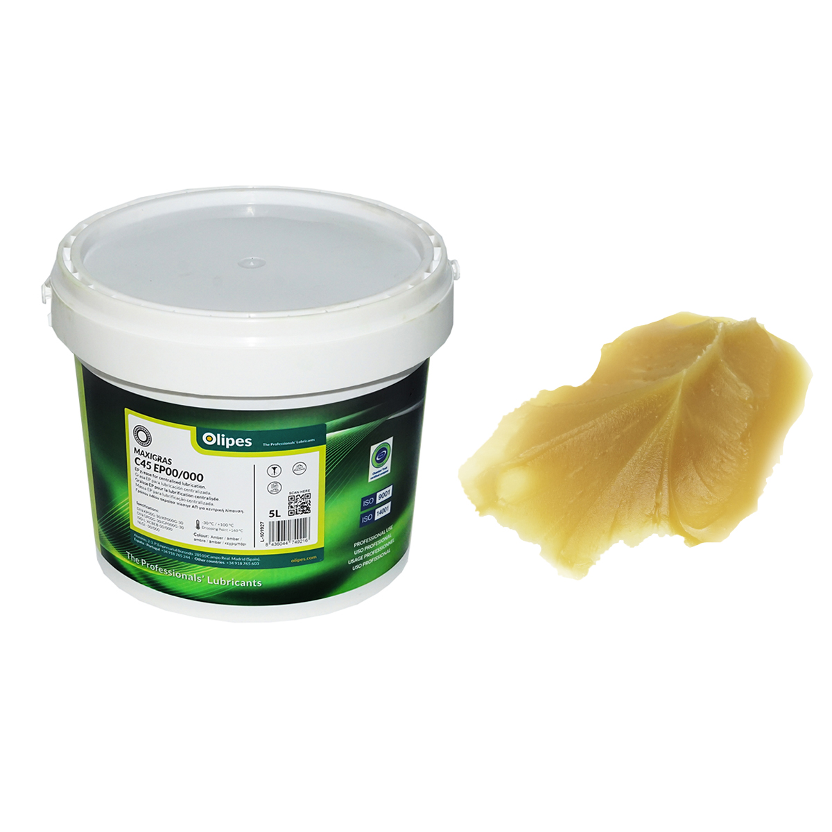 Vaselina Olipes C45 EP00 pe baza de litiu -5L pentru toate tipurile de rulmenti  NLGI 00/000