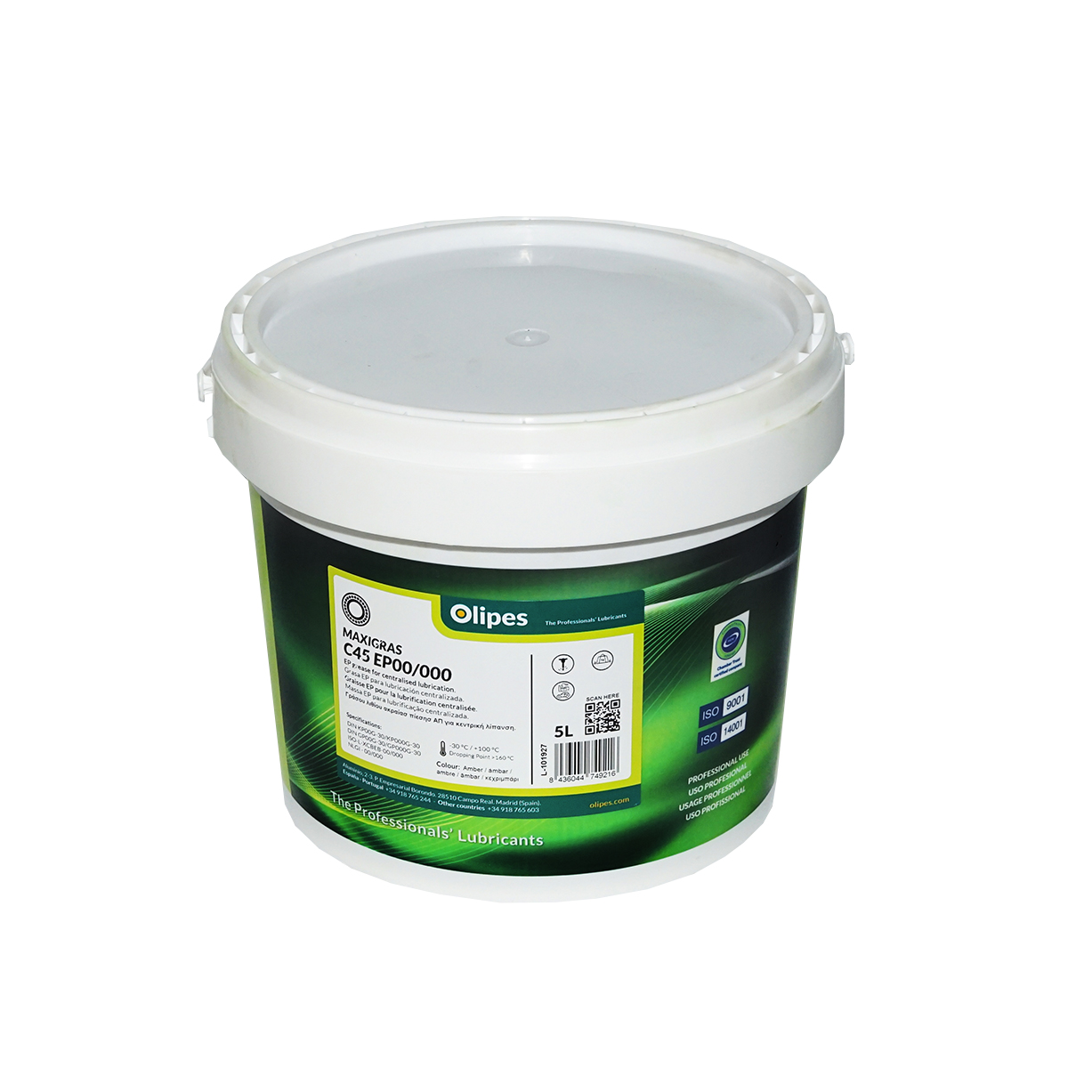 Vaselina Olipes C45 EP00 pe baza de litiu -5L pentru toate tipurile de rulmenti  NLGI 00/000 - imagine 2