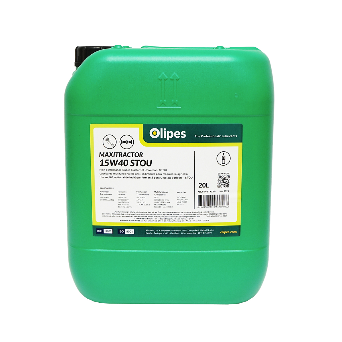 Ulei motor Olipes MAXITRACTOR 15W40 STOU 20L