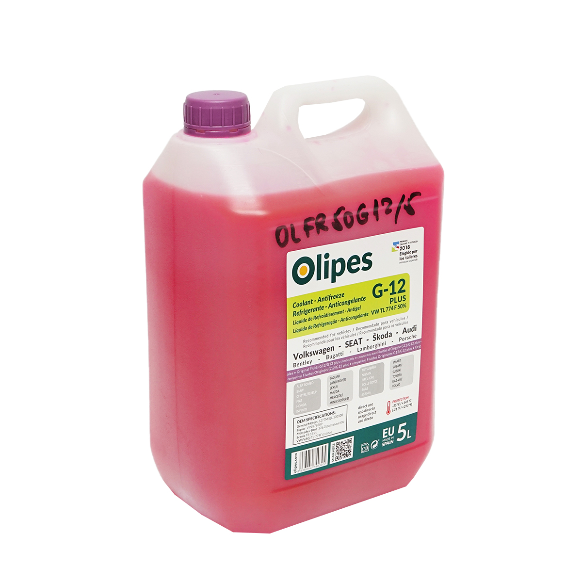 Antigel organic Olipes G12 PLUS diluat 5050 -35 grade C 5L - imagine 2
