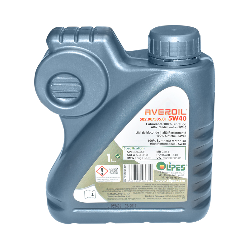 Ulei motor Super Sport Technology Olipes Averoil 5W40 SL 1L - imagine 3