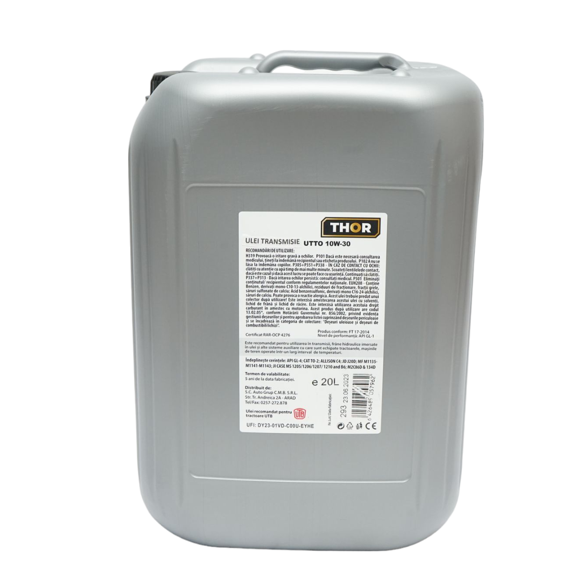 Ulei transmisie hidraulic THOR UTTO 10W30 JD 20L  - imagine 4