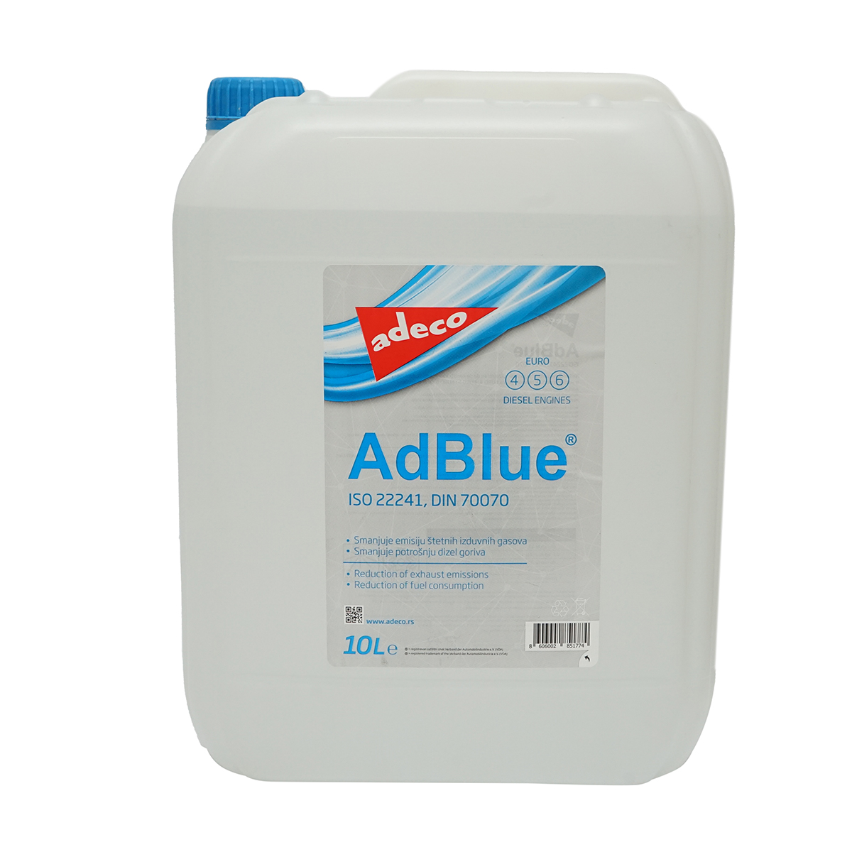 Aditiv solutie uree EURO 4,5,6 10L cu palnie/furtun transfer Adeco