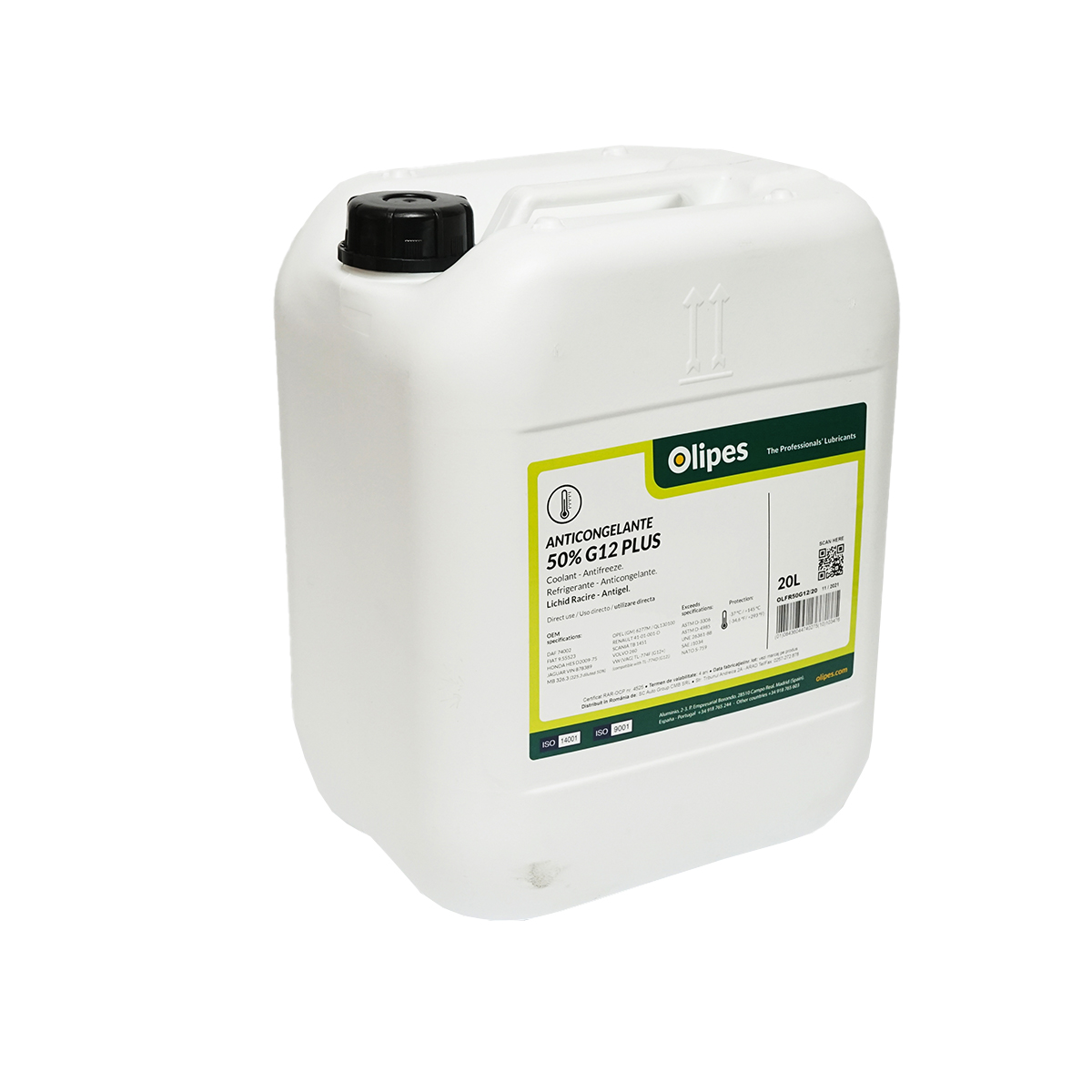 Antigel organic Olipes G12 Plus diluat 5050 -35 grade C 20L - imagine 2