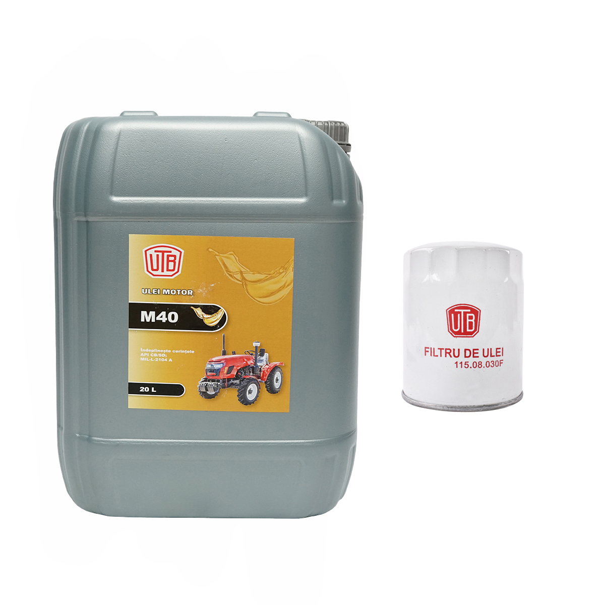 Pachet schimb filtru ulei si ulei motor M40 20L pentru tractor UTB U-445