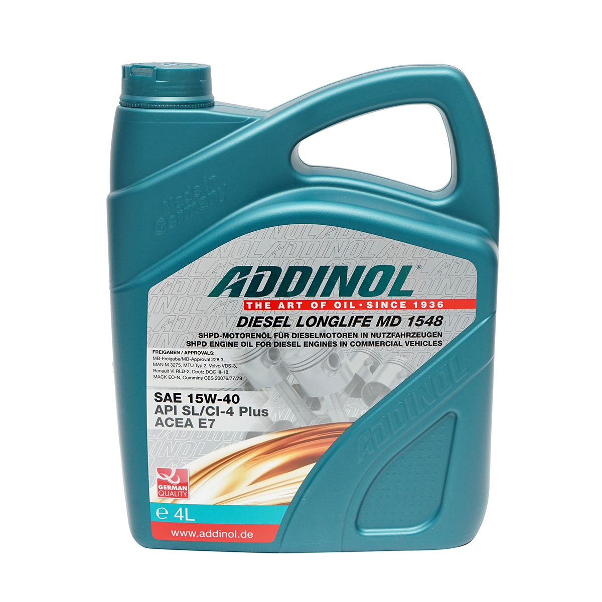 Ulei 4L Longlife MD1548 15W40 Addinol pentru motoare diesel