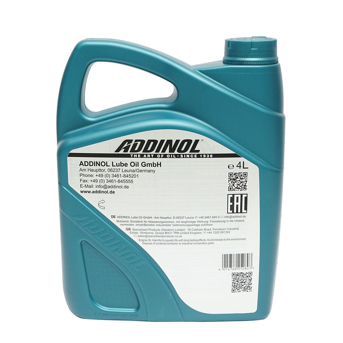 Ulei 4L Longlife MD1548 15W40 Addinol pentru motoare diesel - imagine 2