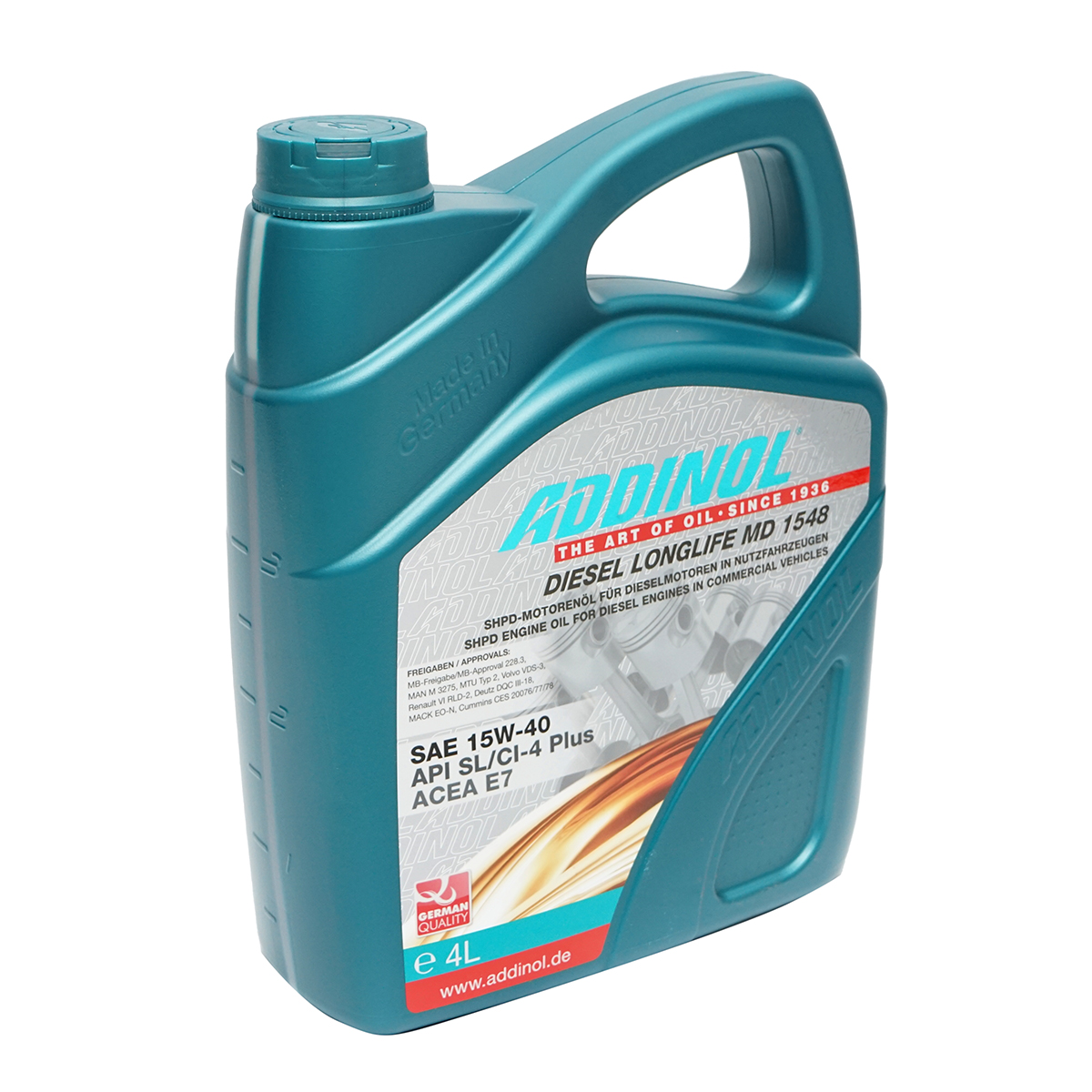 Ulei 4L Longlife MD1548 15W40 Addinol pentru motoare diesel - imagine 3