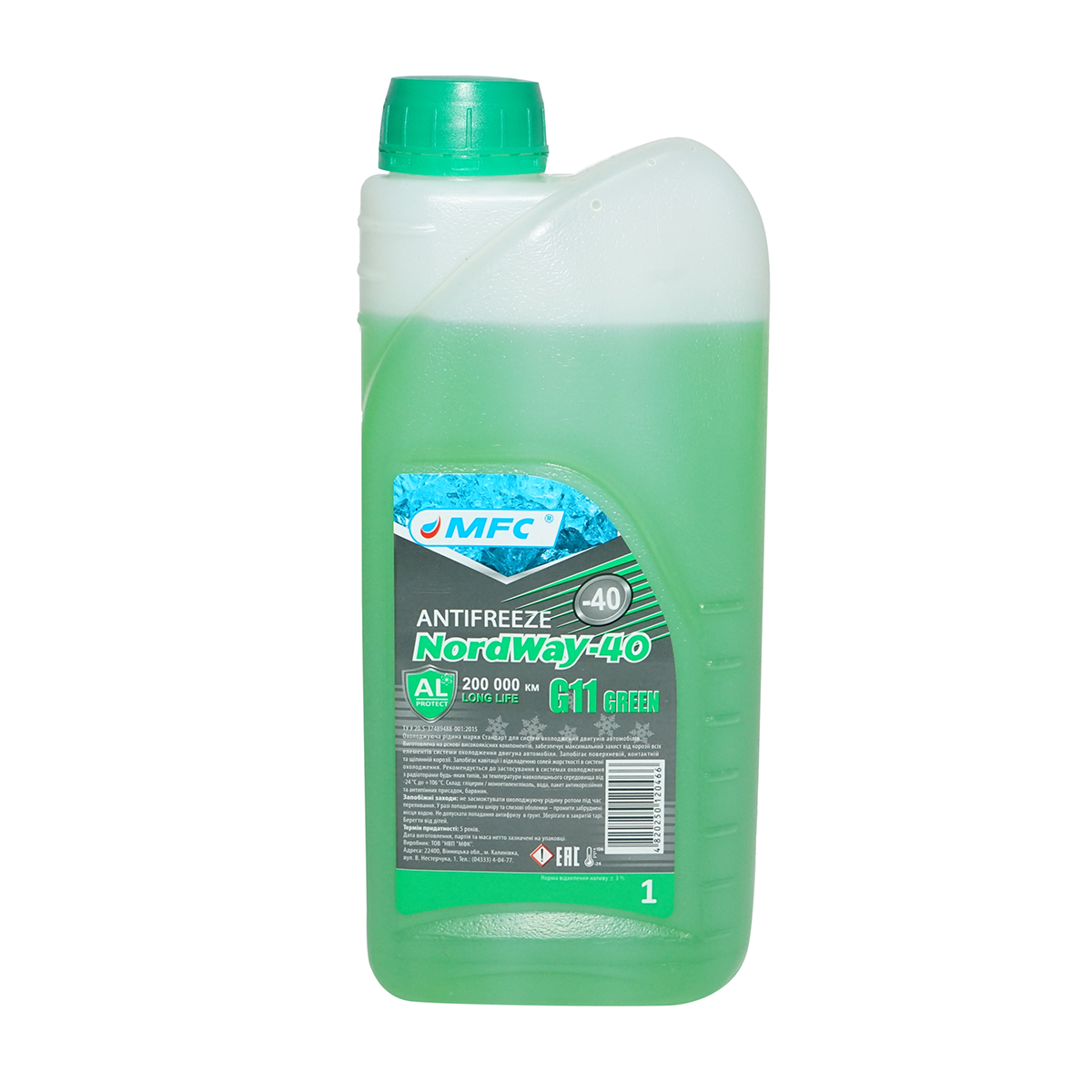 Antigel G11 verde premium -40 grade 1L NordWay