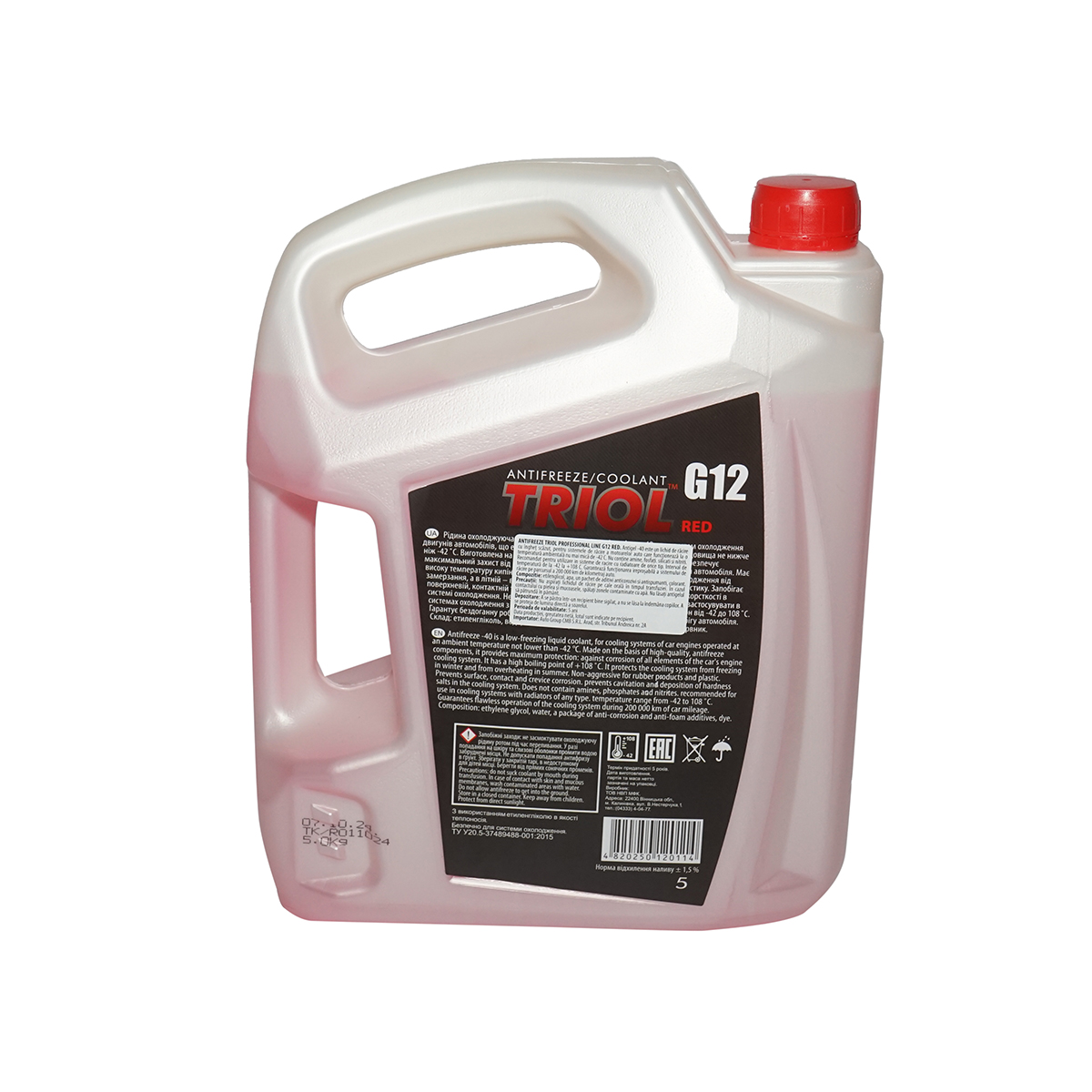 Antigel G12 rosu premium -42 grade Long Life 5L Triol Professional - imagine 2