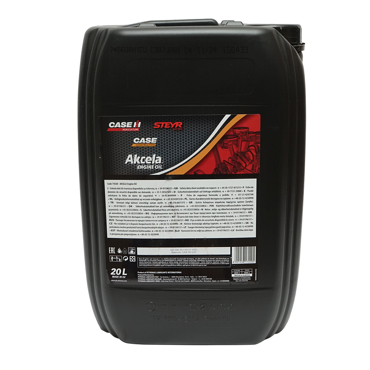 Ulei motor 15W40 Akcela Engine Oil Case IH Steyr 20L - imagine 2