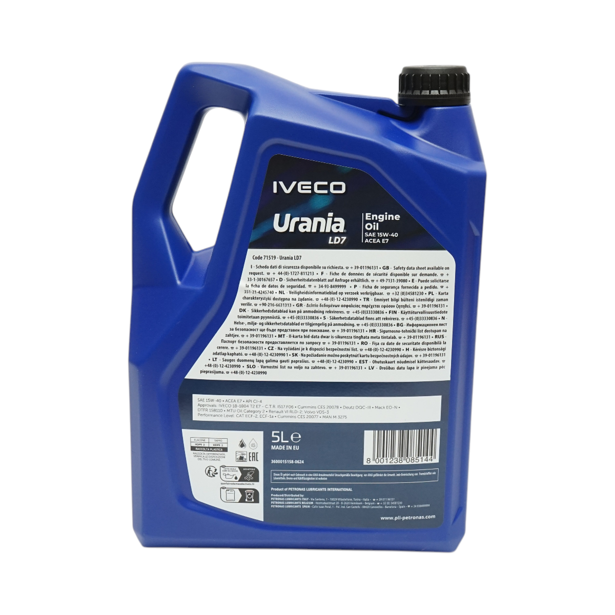 Ulei motor Iveco 15W40 Urania LD7 Petronas 5L - imagine 3