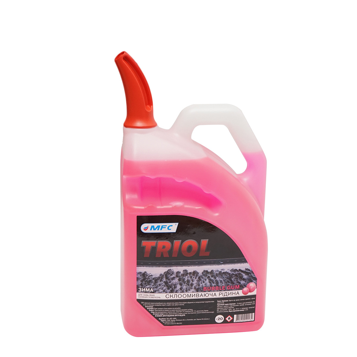 Lichid parbriz iarna -20 grade, aroma bubble gum 4L TRIOL - imagine 2