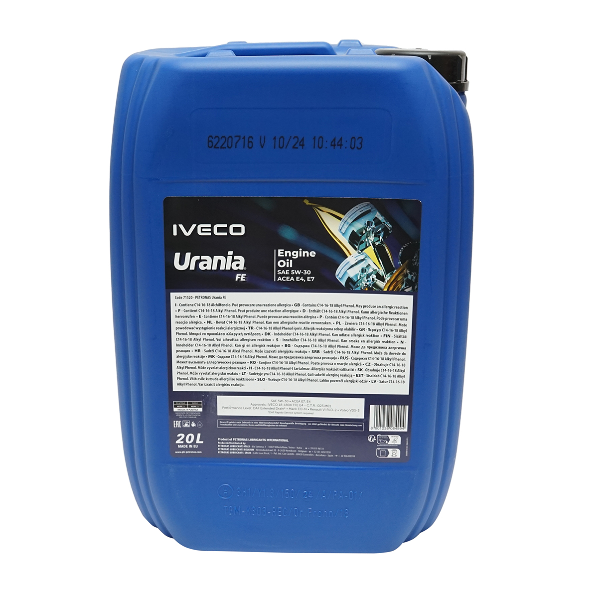 Ulei motor Iveco 5W30 Urania FE Petronas 20L - imagine 2
