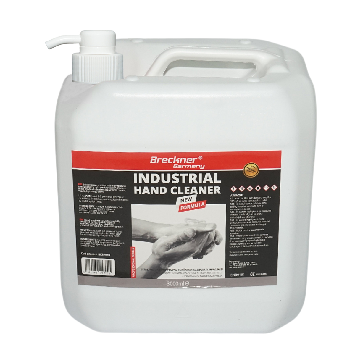 Solutie spalat maini industriala cu pompa 3L Breckner Germany