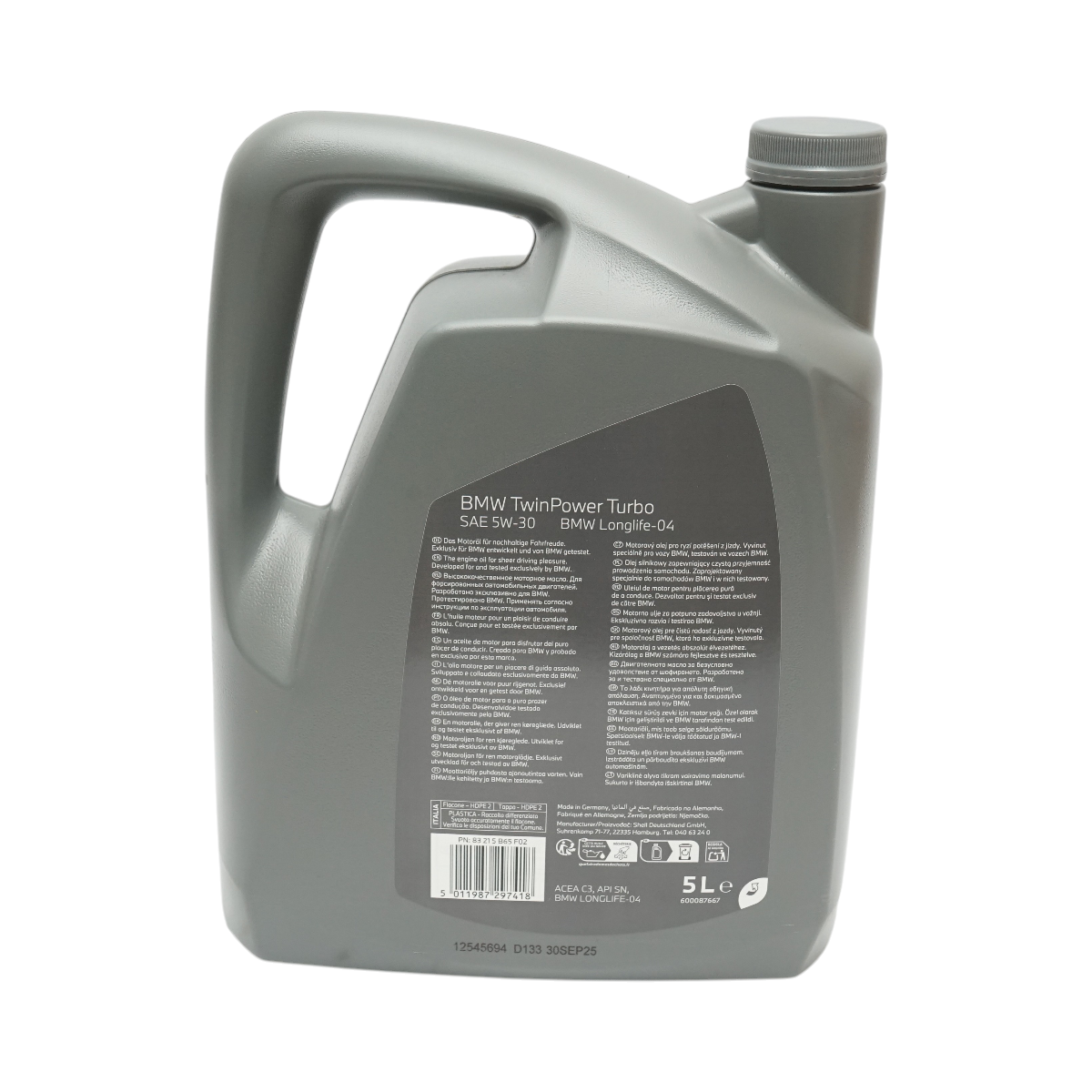Ulei motor BMW 5W30 TwinPower Turbo Longlife-04 5L - imagine 3