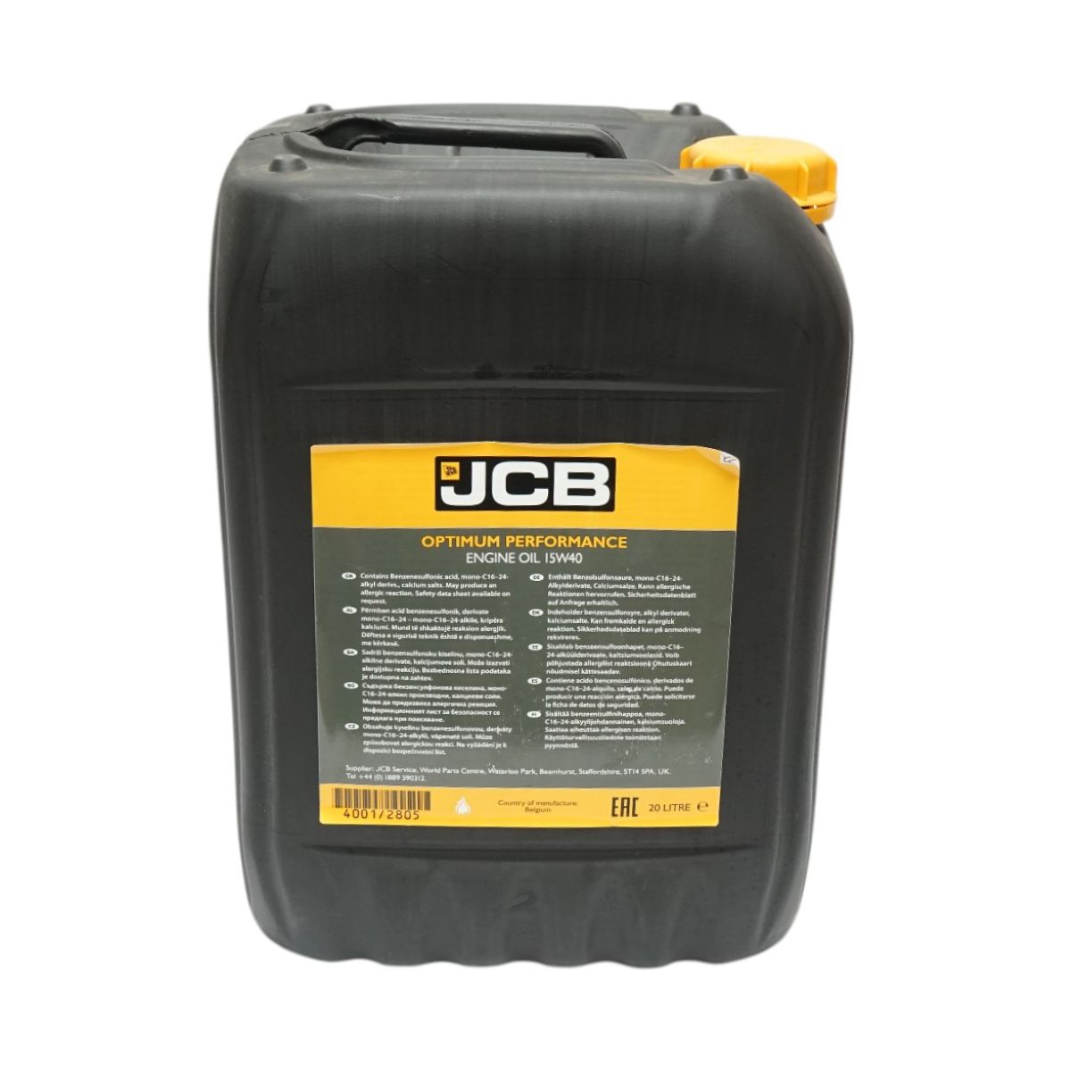 Ulei motor JCB 15W40 Optimum Performance Engine Oil 20L - imagine 3