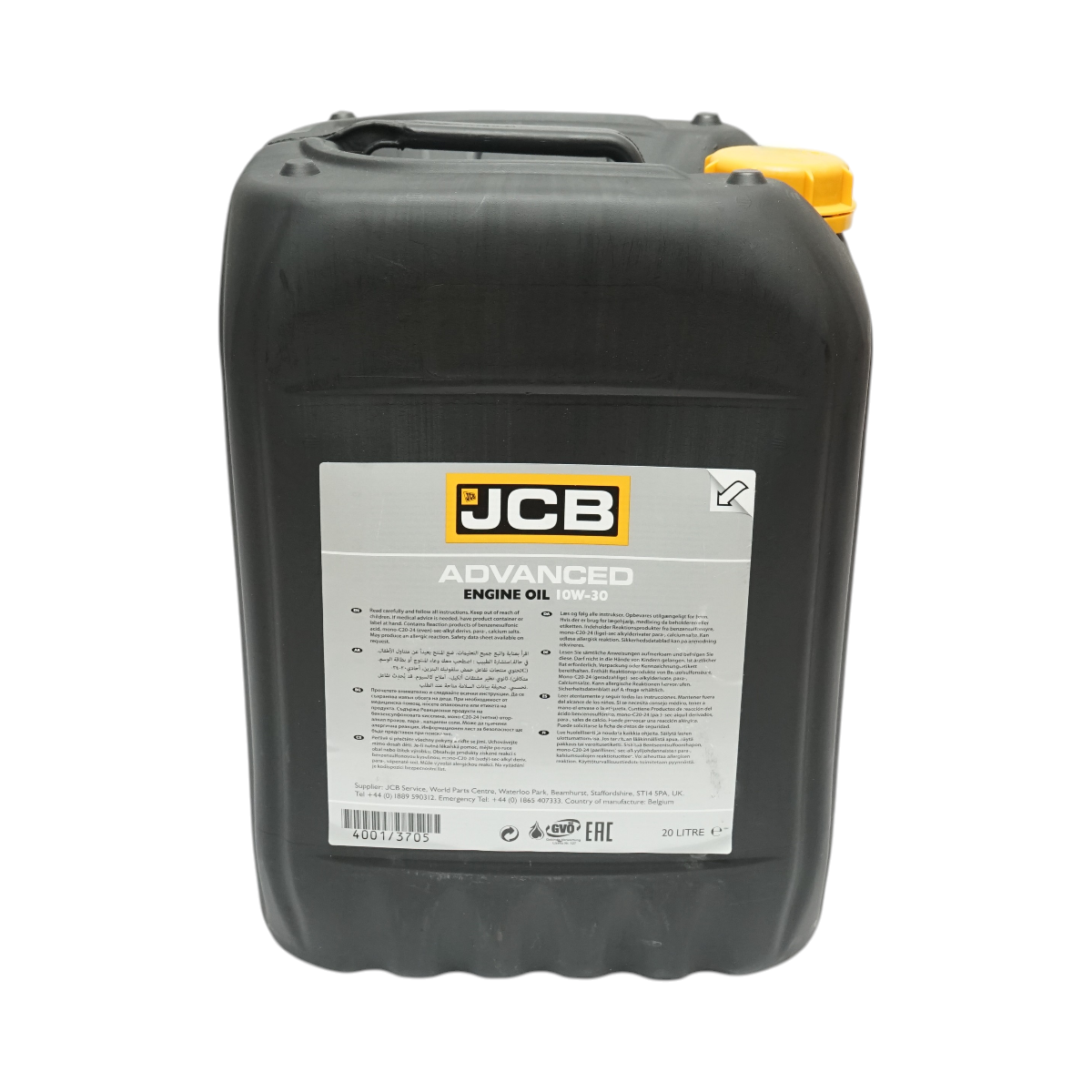 Ulei motor JCB 10W30 Advanced Engine Oil 20L - imagine 3