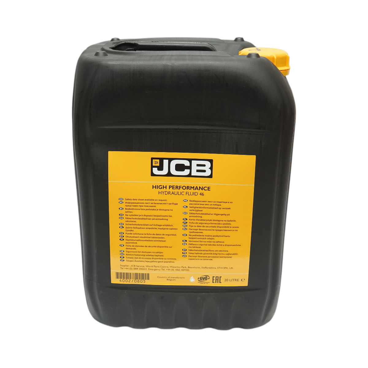 Ulei hidraulic JCB High Performance Hydraulic Fluid 46 20L - imagine 3