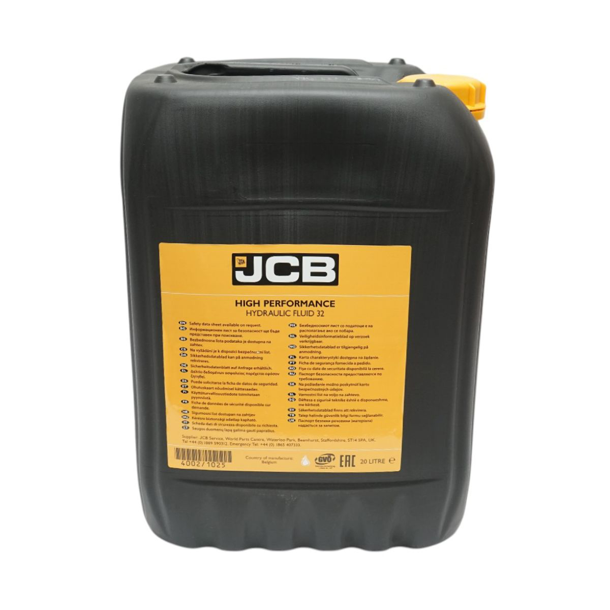 Ulei hidraulic JCB High Performance Hydraulic Fluid 32 20L - imagine 3