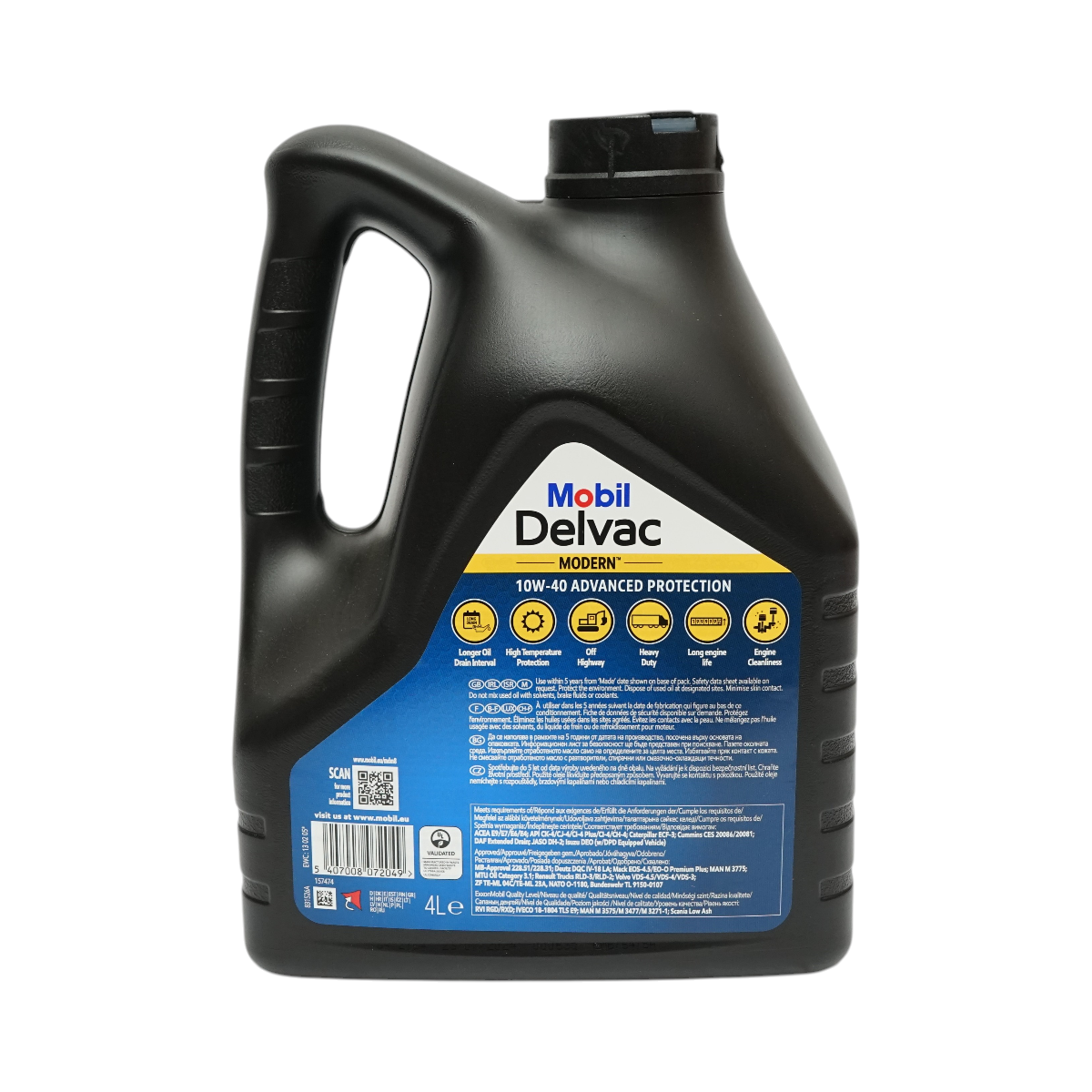 Ulei motor Mobil 10W40 Delvac Modern Advanced Protection 4L - imagine 3