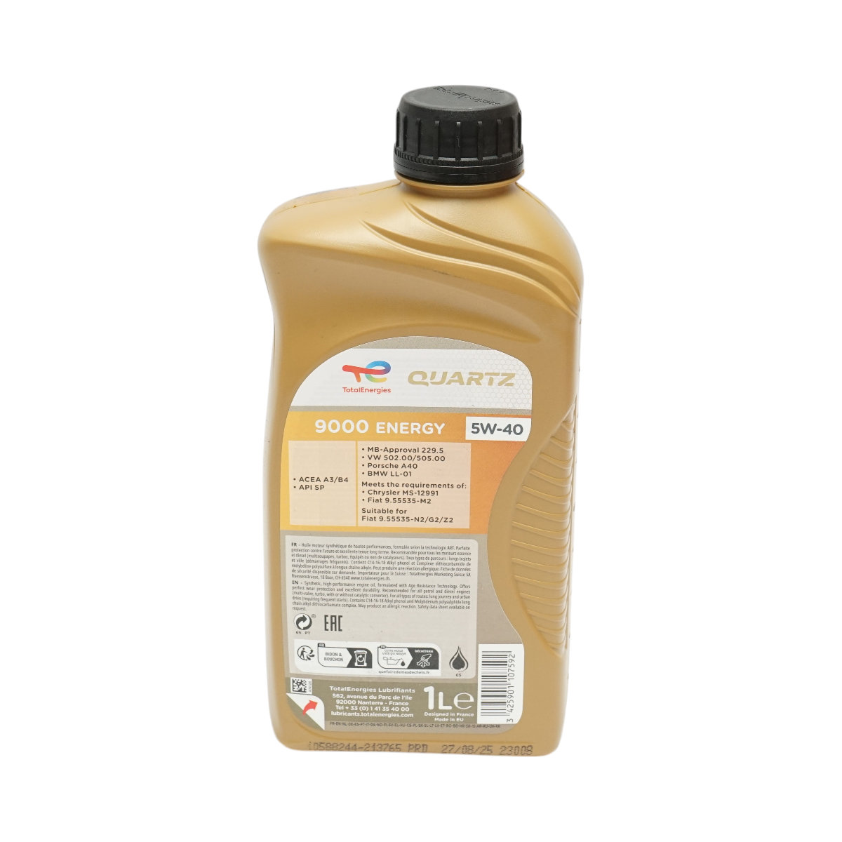 Ulei motor TotalEnergies 5W40 Quartz 9000 Energy 1L - imagine 3
