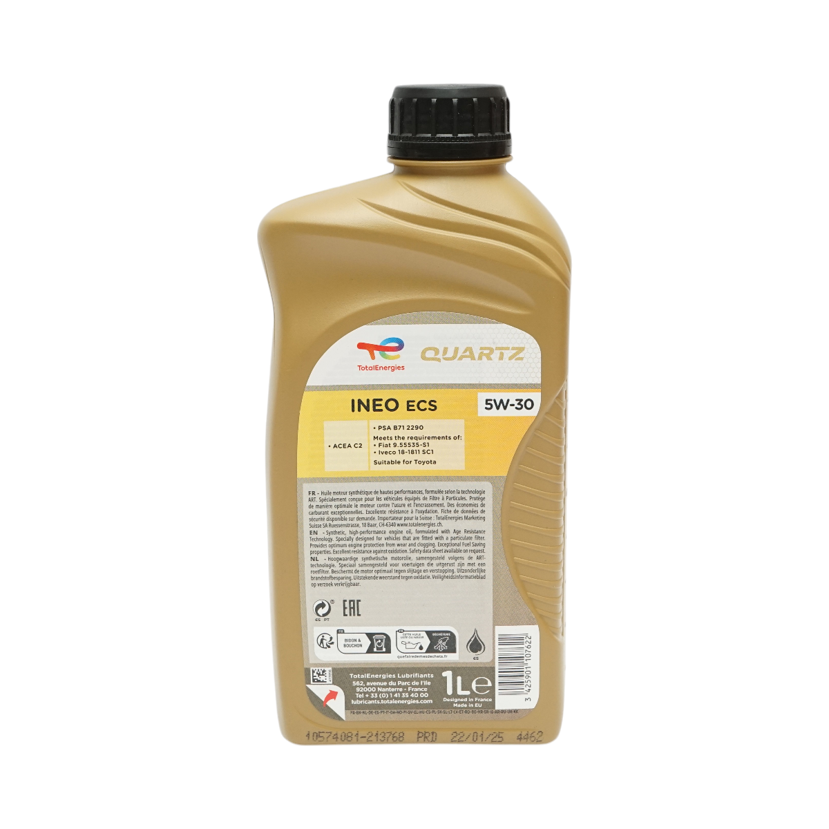 Ulei motor TotalEnergies 5W30 Quartz Ineo ECS 1L - imagine 3