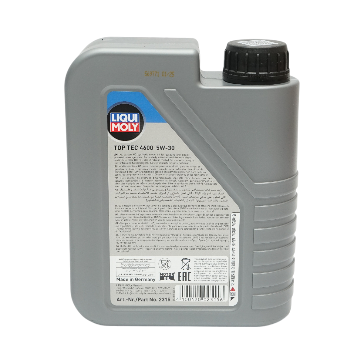 Ulei motor Liqui Moly 5W30 Top Tec 4600 1L - imagine 3