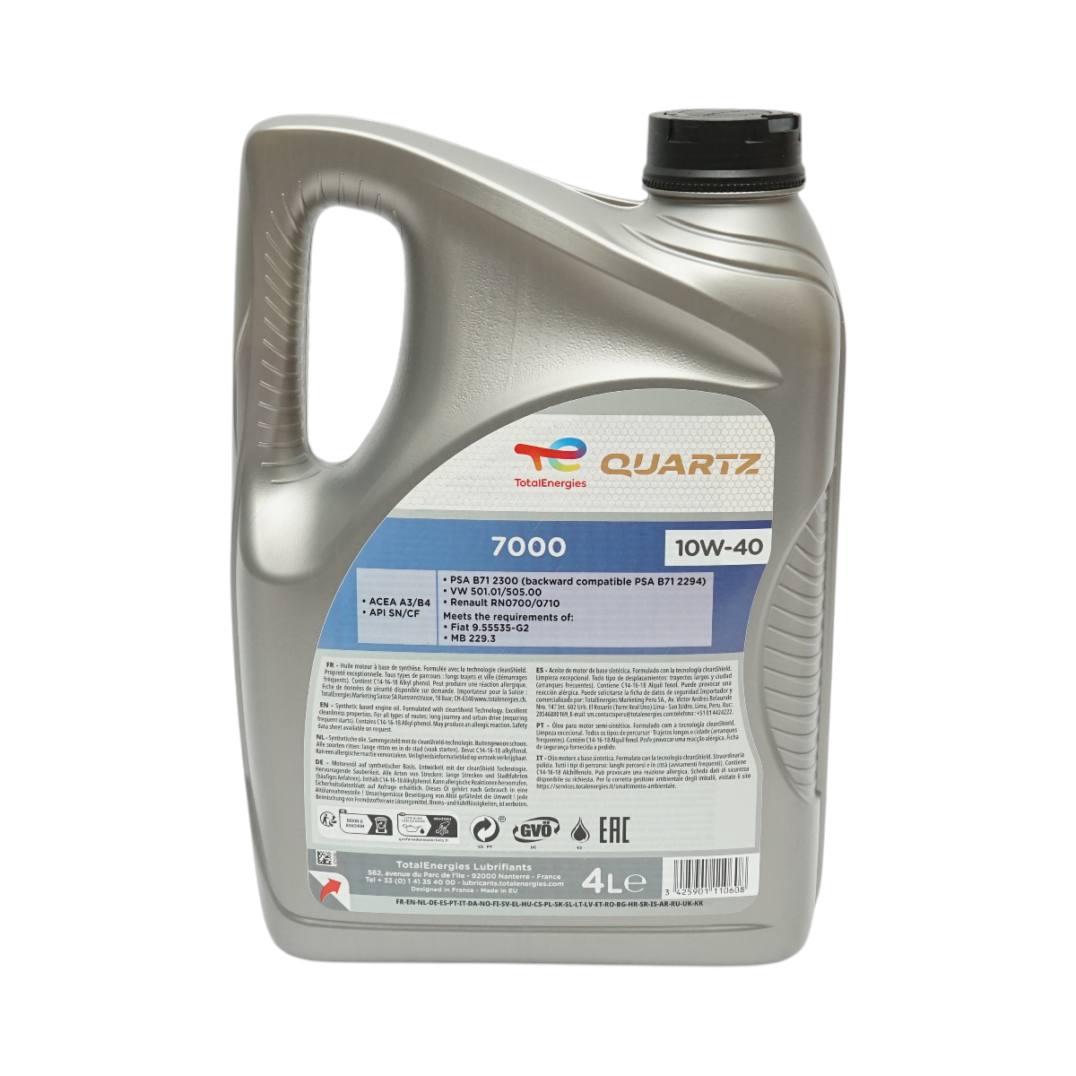 Ulei motor TotalEnergies 10W40 Quartz 7000 4L - imagine 3