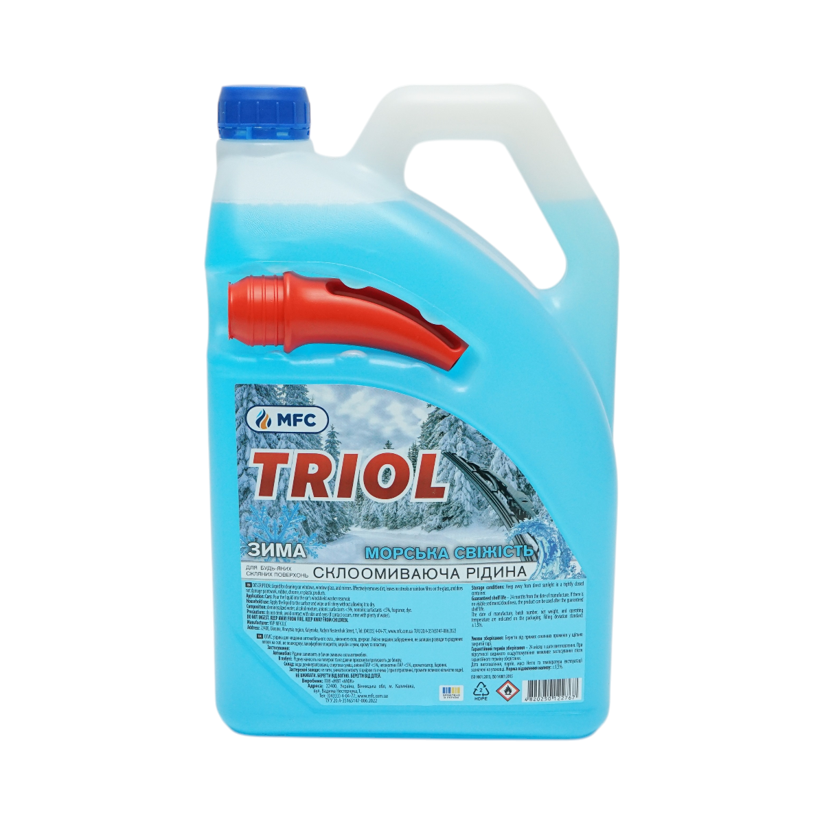 Lichid parbriz iarna -20 grade, aroma ocean fresh 4L TRIOL