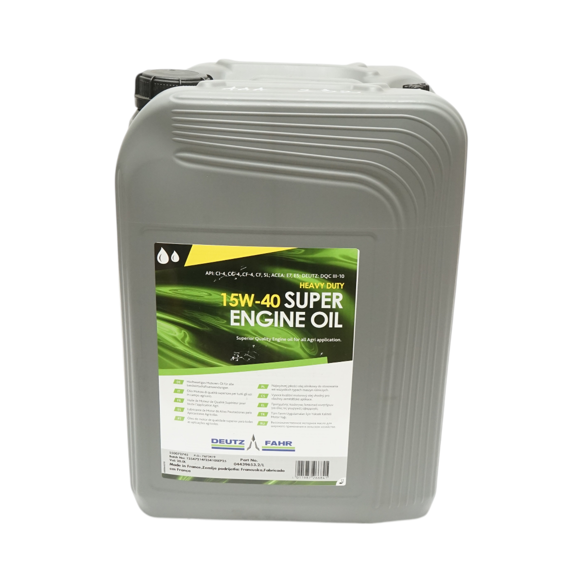 Ulei motor Deutz Fahr 15W40 Super Engine Oil Heavy Duty 20L