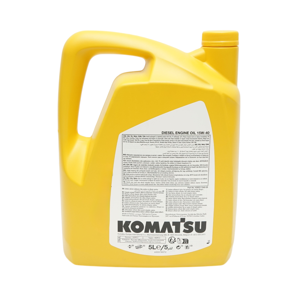 Ulei motor Komatsu 15W40 DEO Genuine Oil Heavy Duty 5L - imagine 3