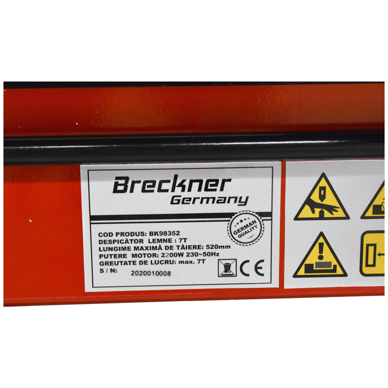 Despicator lemne orizontal 7T 230V 2kW cu protectie Breckner Germany - imagine 9