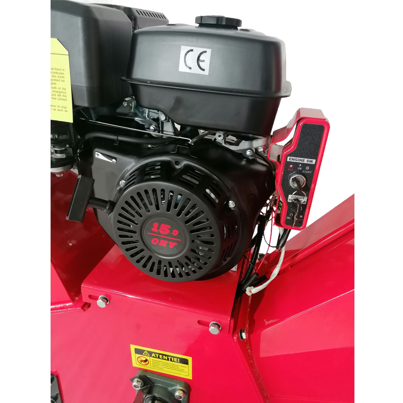 Tocator de crengi pe benzina, TC 15- 120, evacuare in spate, 15 CP, grosime maxima crengi 120 mm, 175 kg Breckner Germany - imagine 6