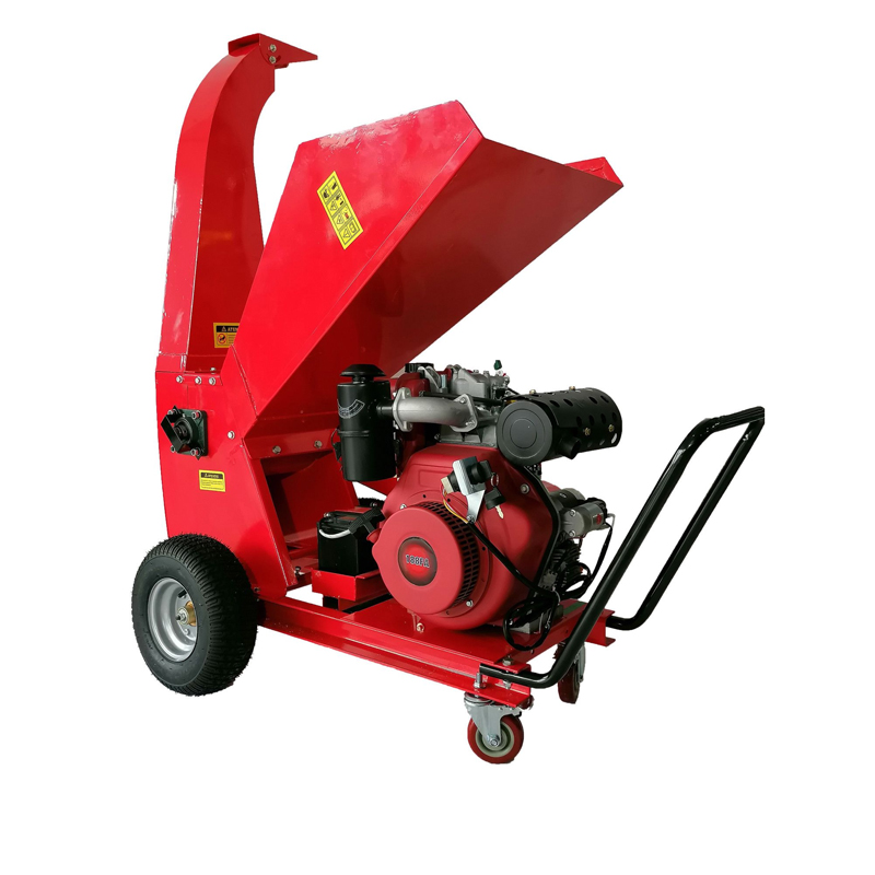 Tocator crengi diesel, TC 13-90- LDE, pornire electrica, evacuare laterala, 13 CP, grosime max crengi 90mm, 195 kg Breckner Germany - imagine 2