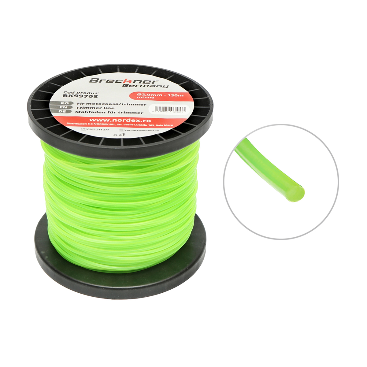 Fir rotund pentru motocoasa, 2 mm x 130 m Breckner Germany	