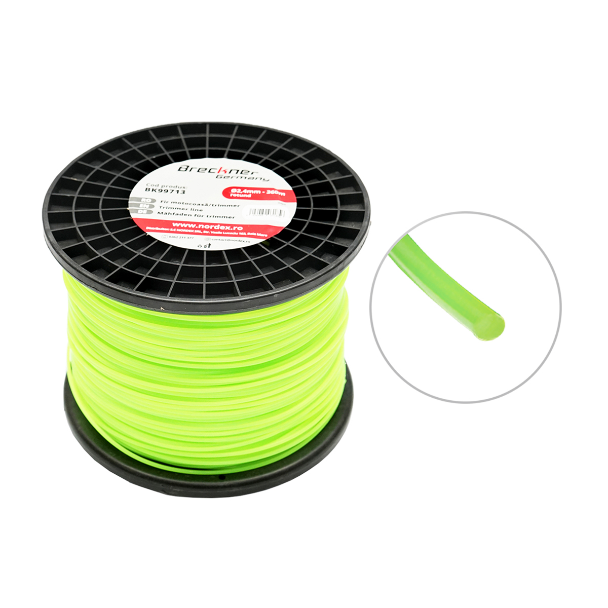 Fir rotund pentru motocoasa, 2.4 mm x 360 m Breckner Germany