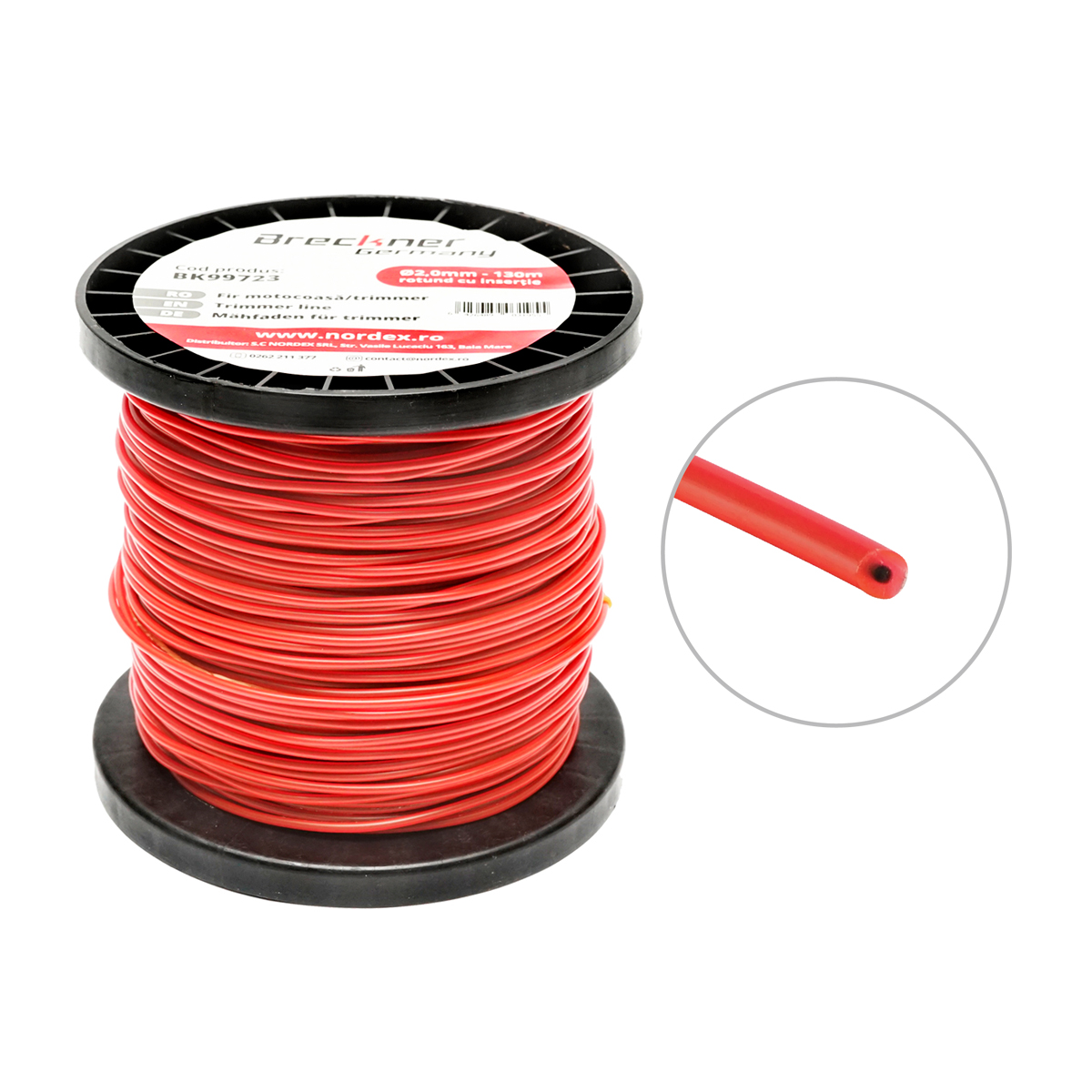 Fir rotund pentru motocoasa, 2.0 mm x 130 m Breckner Germany