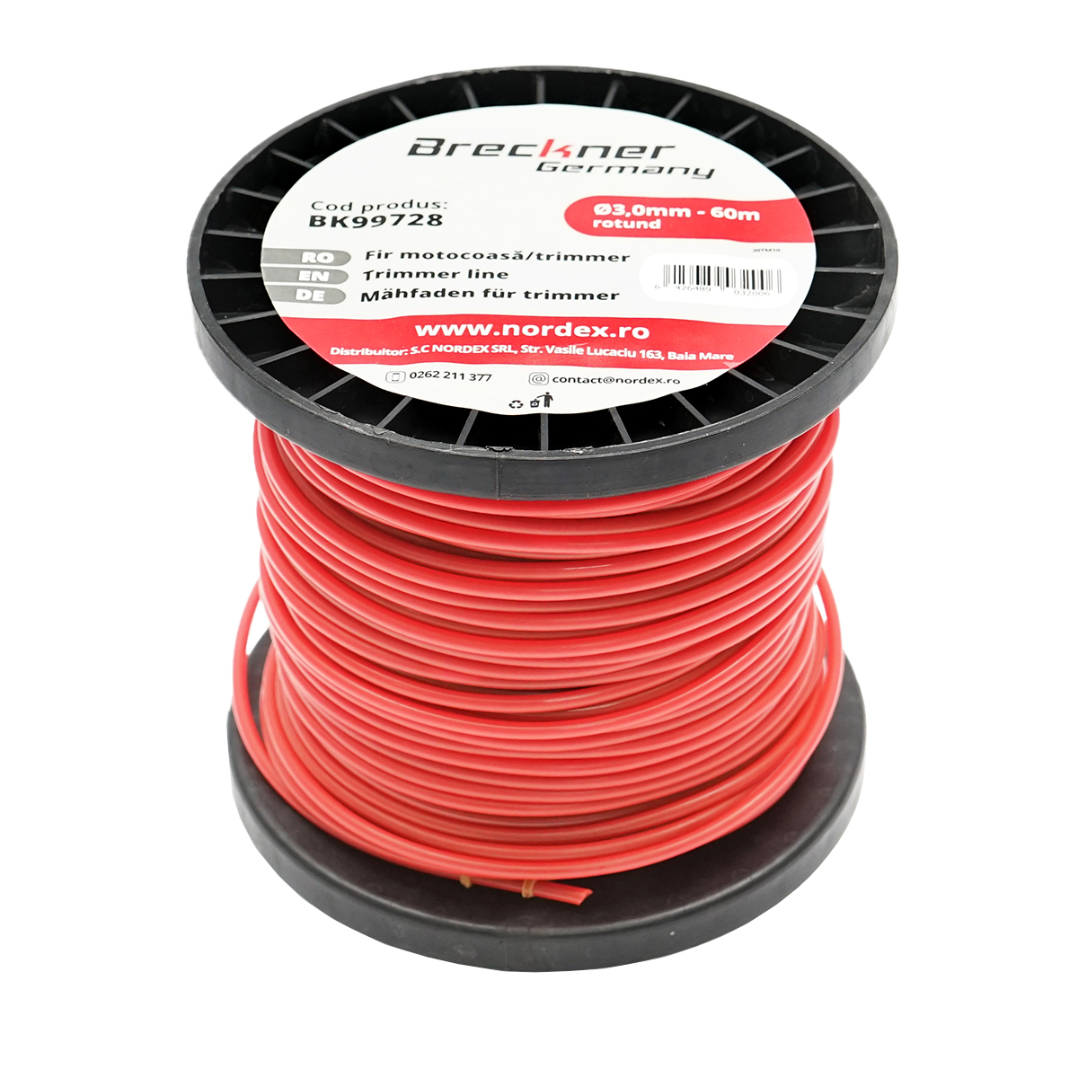 Fir rotund pentru motocoasa, 3.0 mm x 60 m Breckner Germany - imagine 2